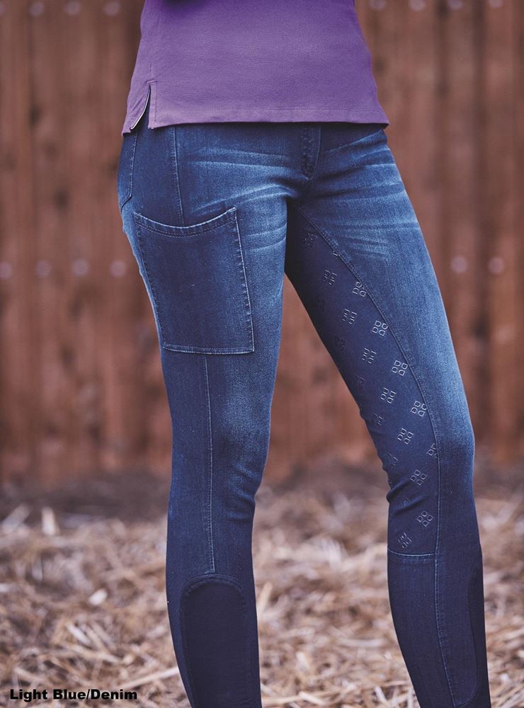 Dublin Shona Full Grip Silicone Print Denim Breeches