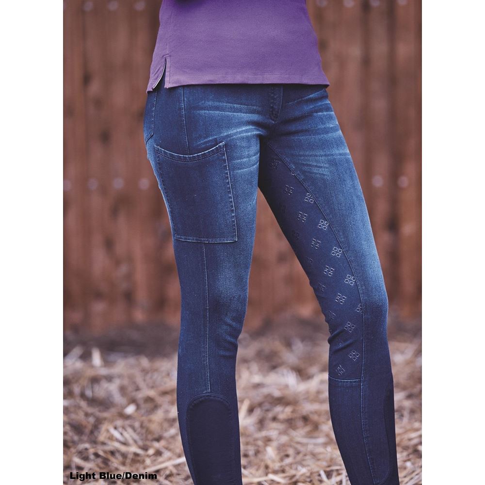 Dublin Shona Full Grip Silicone Print Denim Breeches