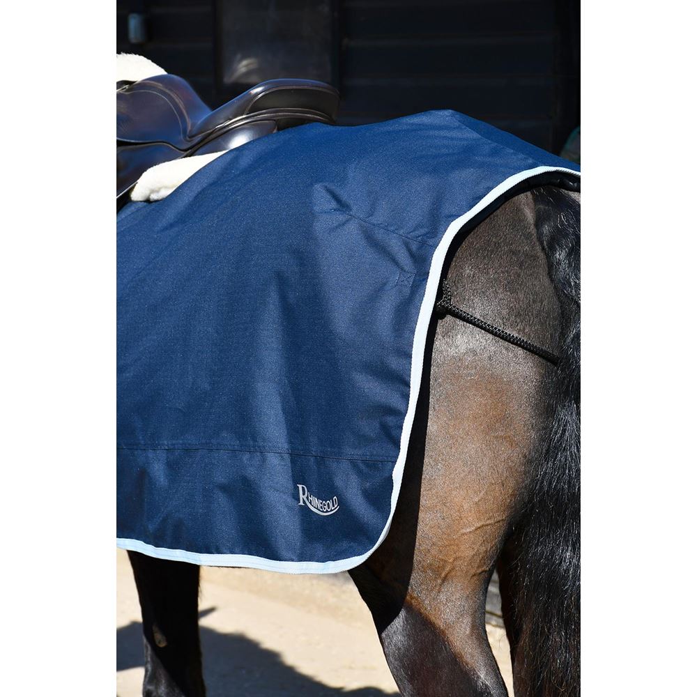 Rhinegold Fixed Chest Waterproof Ride-On Rug (Navy)