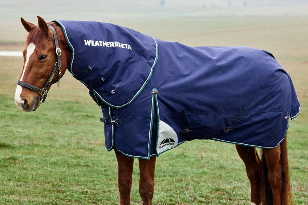 Weatherbeeta Comfitec Plus Dynamic Turnout Detach-A-Neck - 100g (Navy/Forest Green)