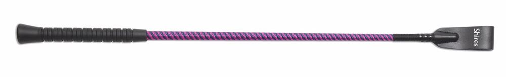 Shires Rubber Grip Whip (Navy/Raspberry)