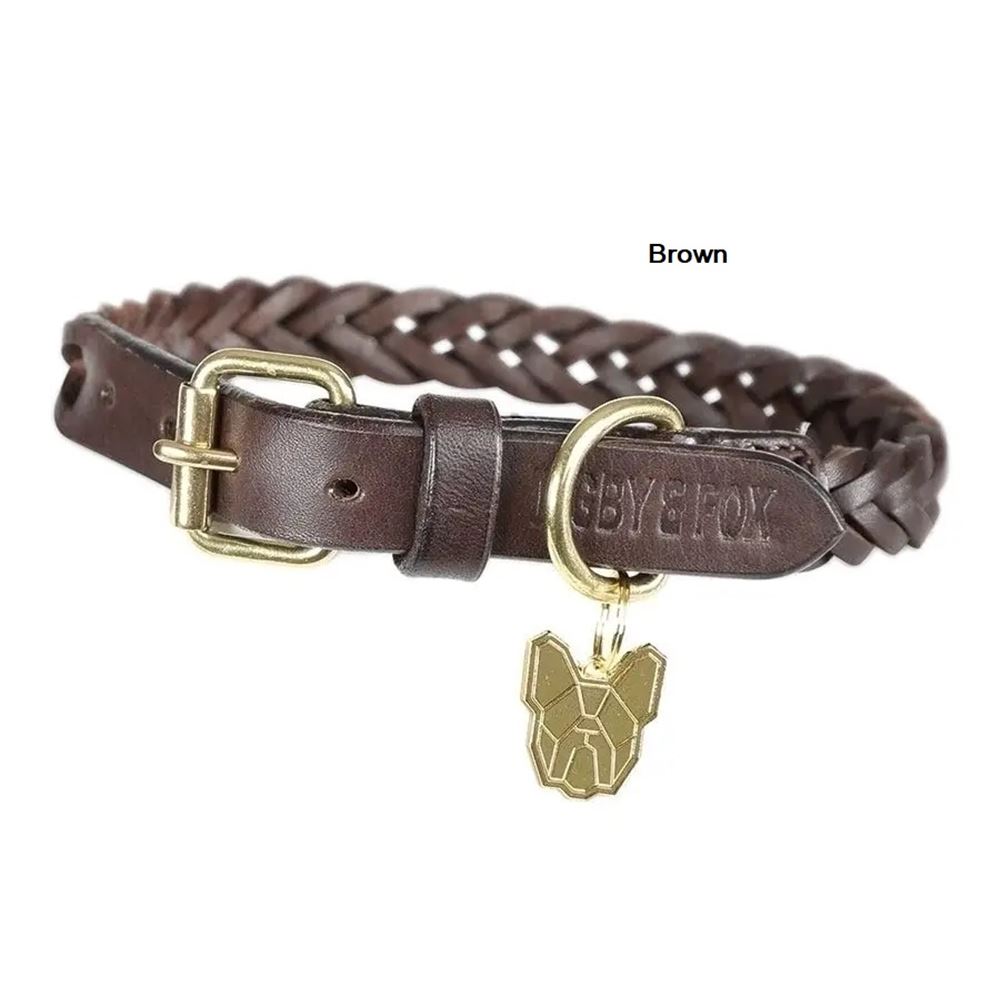Shires Digby & Fox Plaited Dog Collar (XXS - XS)