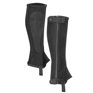 Shires Moretta Adults Suede Half Chaps (Black)