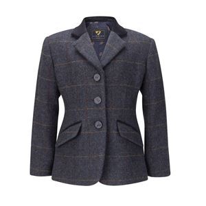 Shires Aubrion Saratoga Jacket - Young Rider (Juniper Navy Check)