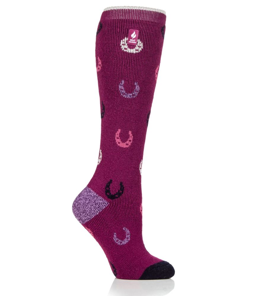 Heat Holders Long Newstead Socks (Deep Fuchsia)
