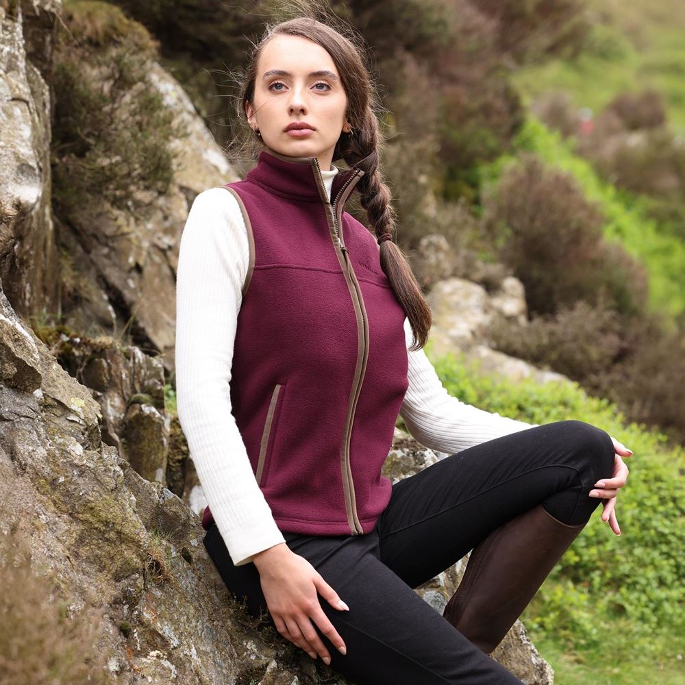 Shires Aubrion Core Ladies Fleece Gilet (Maroon)