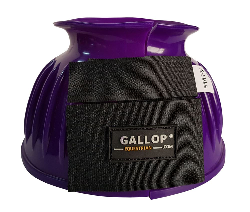 Gallop Double Taped PVC Ribbed Over Reach Boots (Purple)