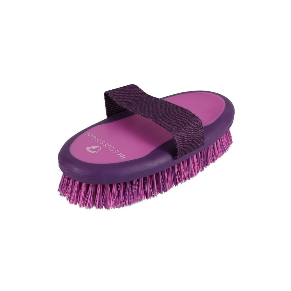 Hy Equestrian Pro Groom Sponge Brush (Purple/Pink)