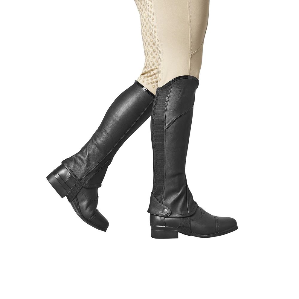 Dublin Stretch Fit Adults Half Chaps with Patent Piping