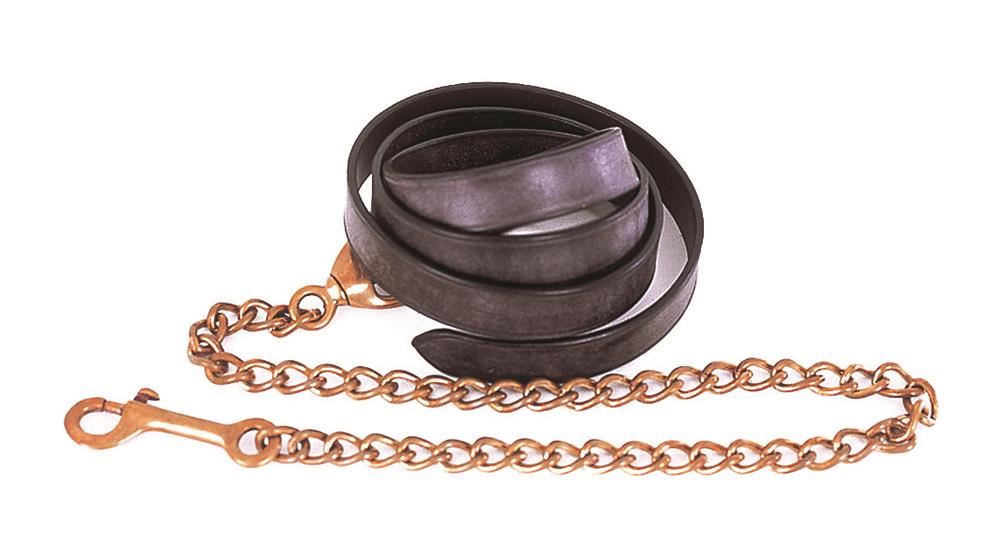Heritage Saddlery English Leather Lead And Chain