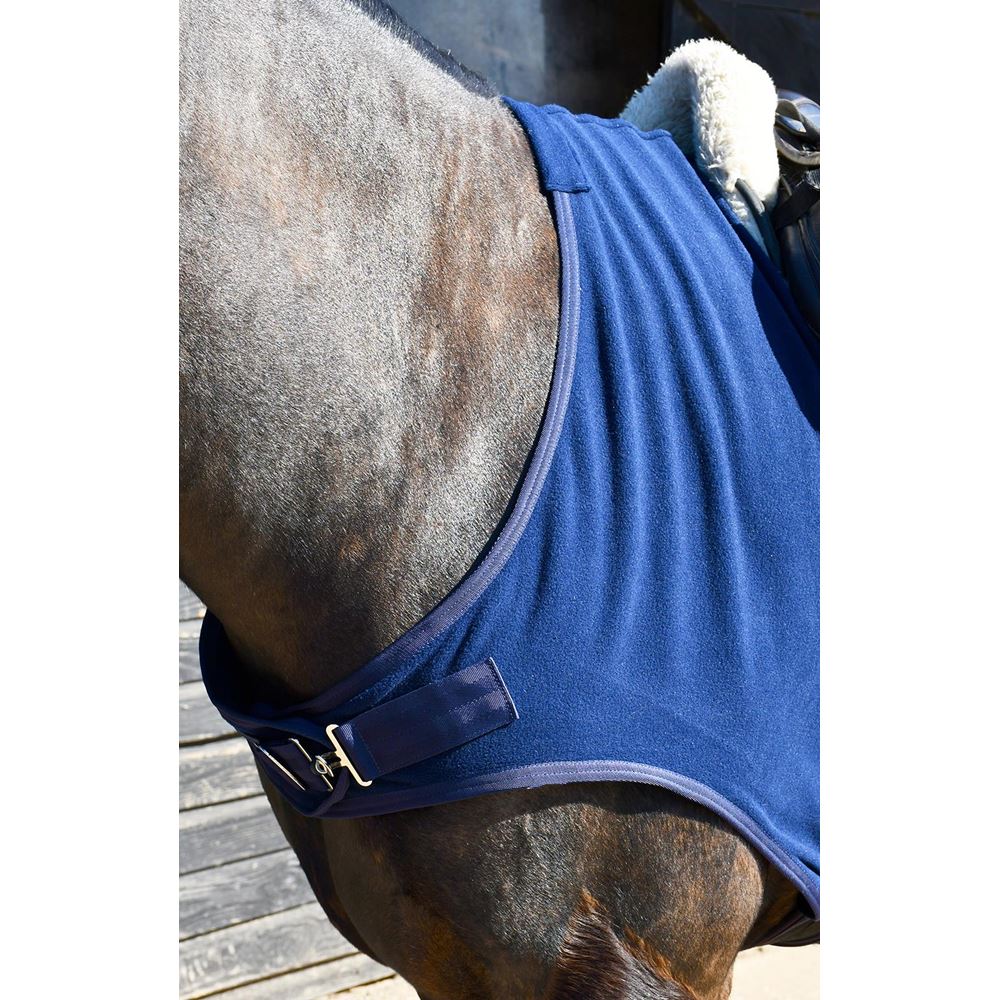 Rhinegold Fixed Chest Fleece Ride-On Rug (Navy)