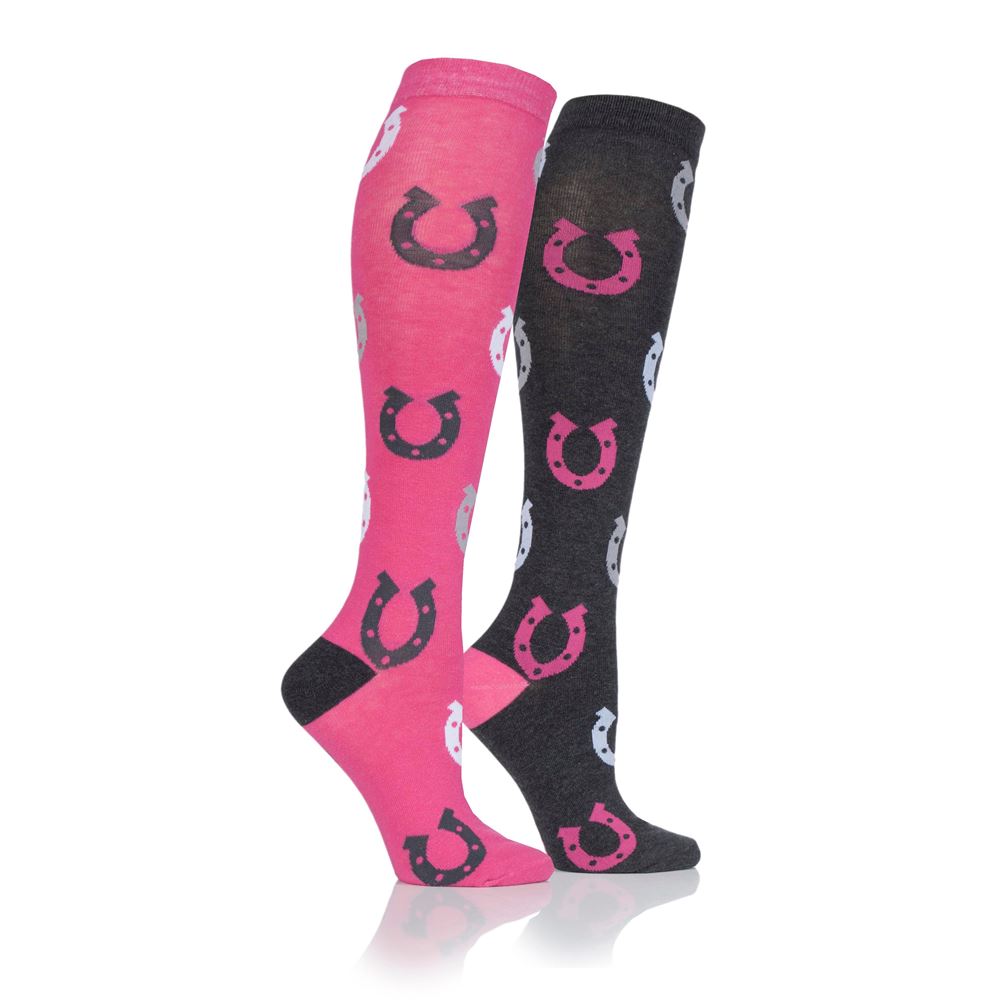 Storm Bloc Epsom Kids Horse Shoe Twin Pack Socks