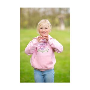 British Country Collection Just A Girl Who Loves Ponies Hoodie - Child (Baby Pink)