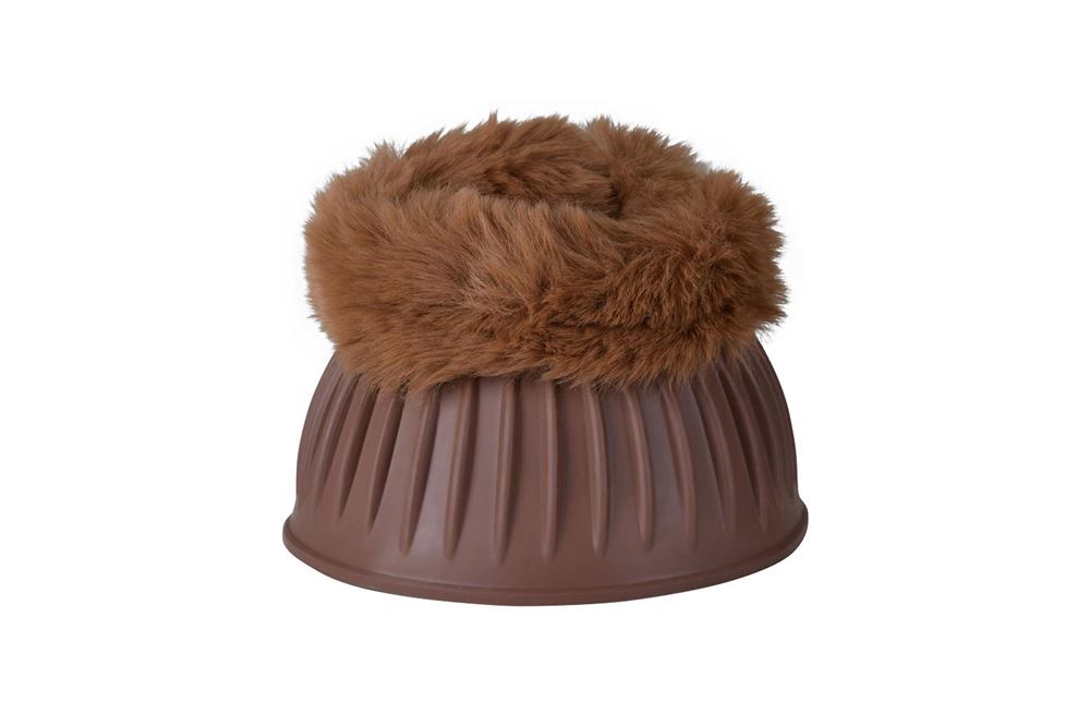 Weatherbeeta Tough-Tec Prime Fleece Trim Rubber Bell Boots (Brown)