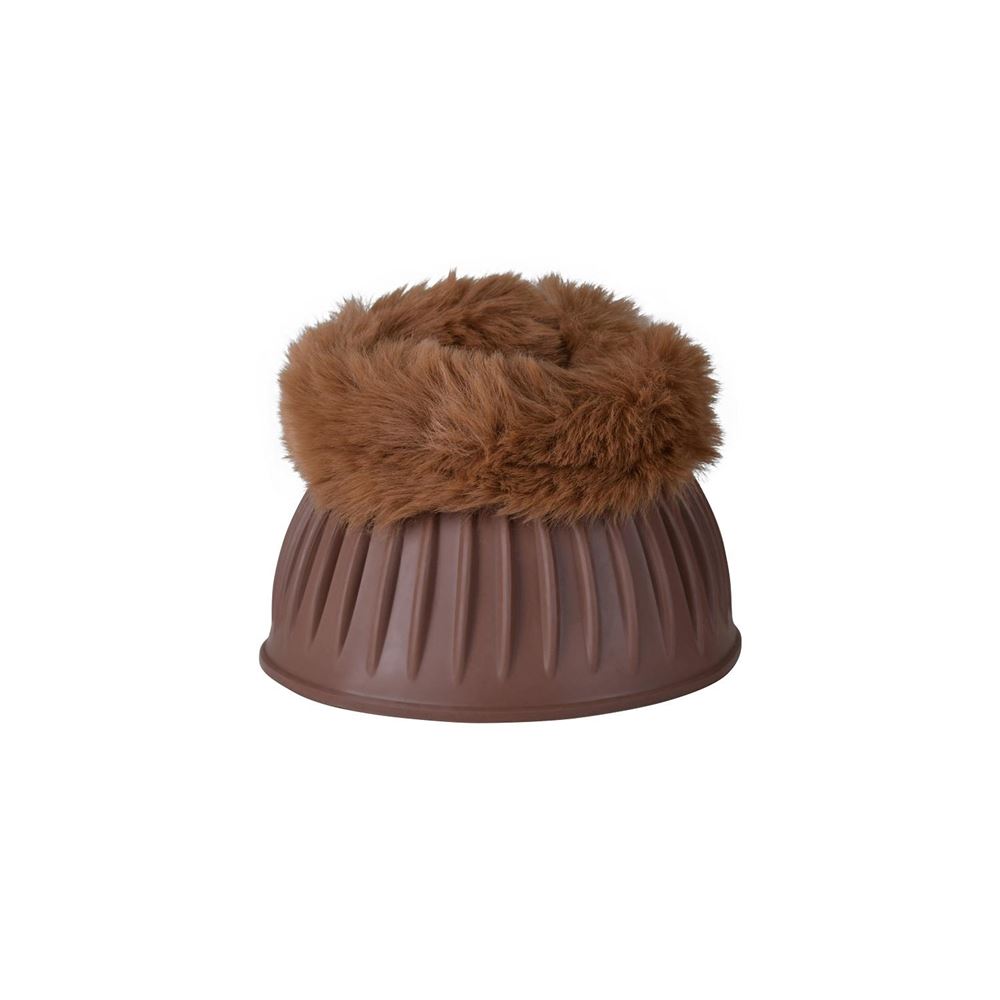 Weatherbeeta Tough-Tec Prime Fleece Trim Rubber Bell Boots (Brown)