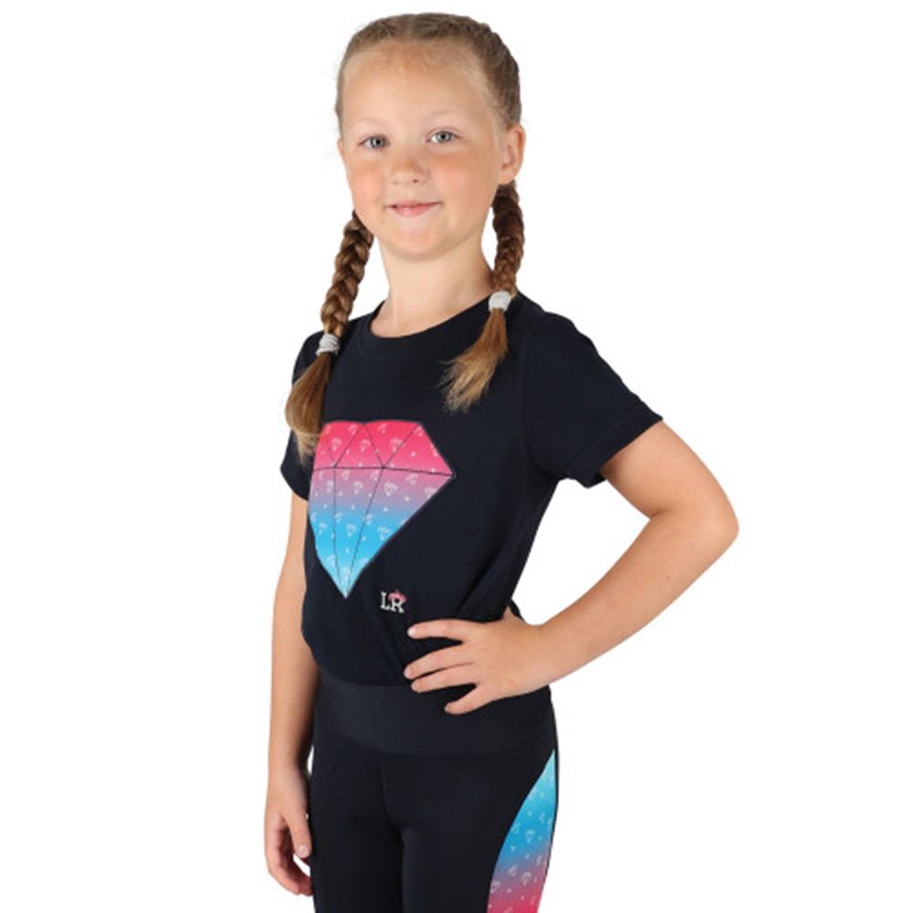 Dazzling Diamond T-Shirt by Little Rider (Navy)