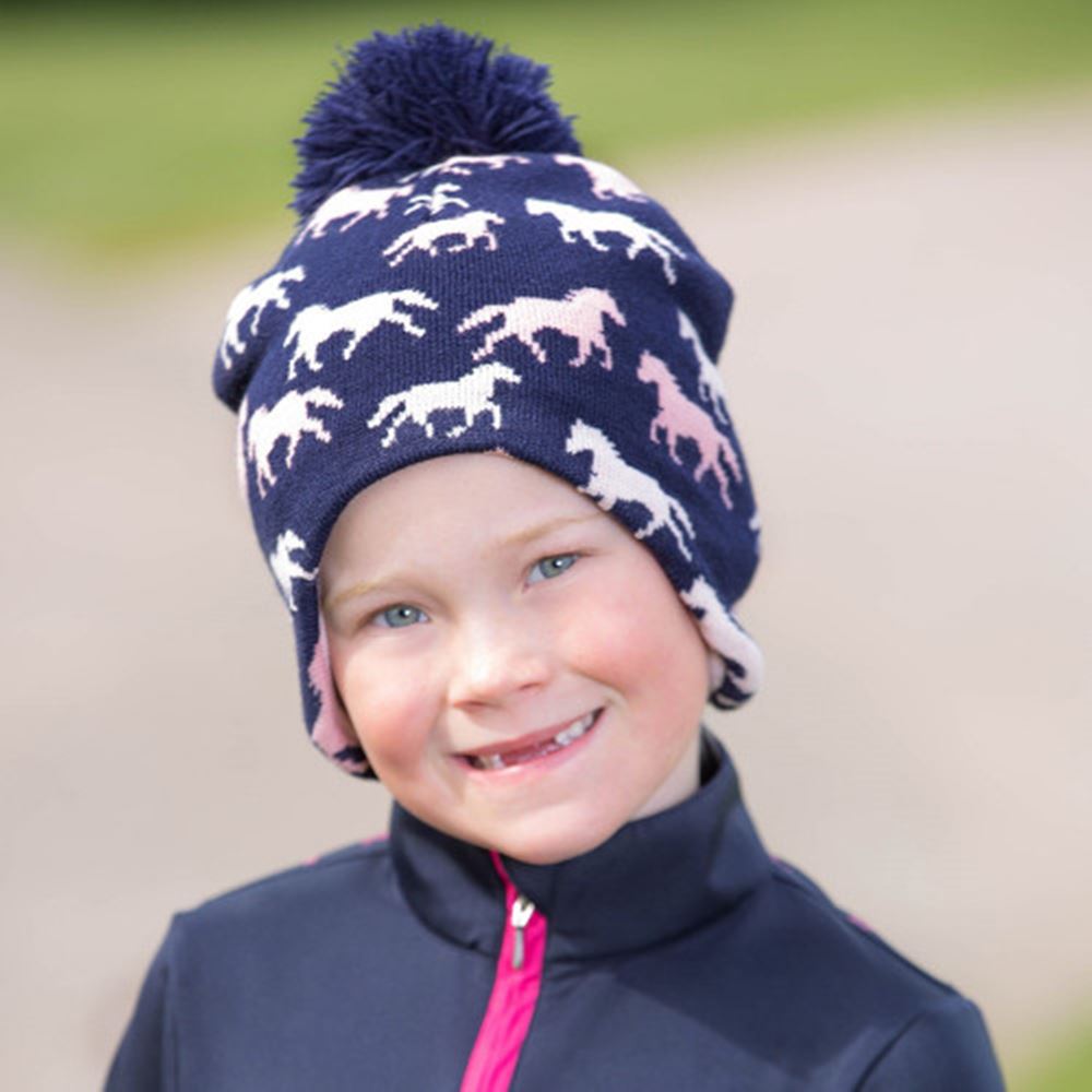 Hy Equestrian Flaine Children's Hat (Navy/Pink)