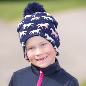 Hy Equestrian Flaine Children's Hat (Navy/Pink)