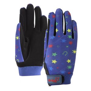 Shires Tikaboo Riding Gloves - Child (Navy Splodge)