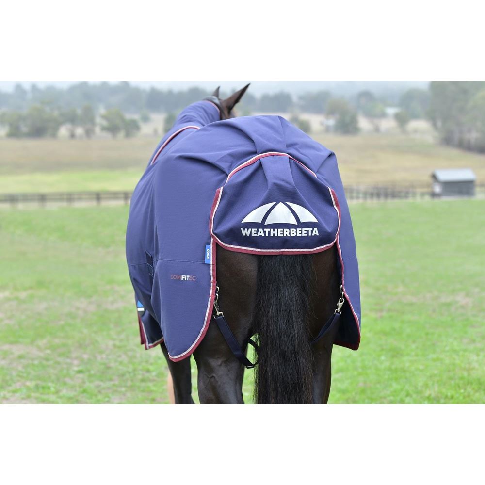 Weatherbeeta Comfitec Essential Turnout Detach-A-Neck - 220g (Navy/Burgundy)