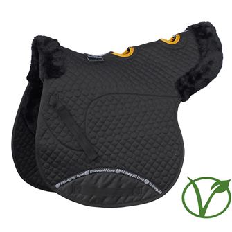 Rhinegold Luxe Fur Vented Numnah (Black/Black)