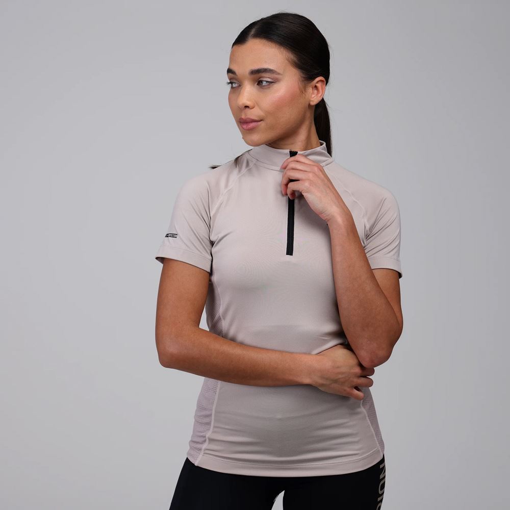 Shires Aubrion React Short Sleeve Base Layer (Sand)