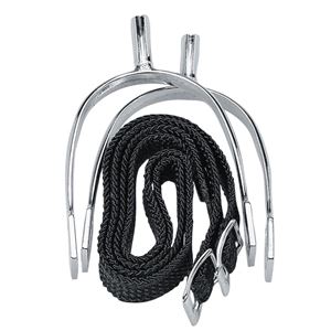 Korsteel Prince of Wales Never Rust Spurs with Straps
