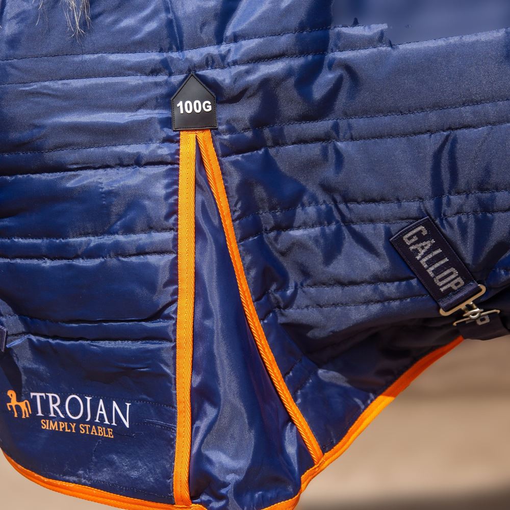 Gallop Trojan 100 Stable Rug (Navy/Orange)