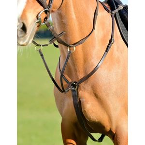 Kincade Classic 3 Point Breastplate with Running Martingale (Brown)
