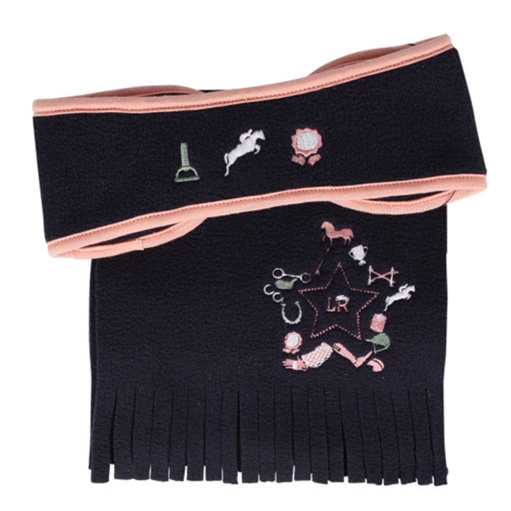 Pony Passion Headband & Scarf Set by Little Rider (Navy/Blush)