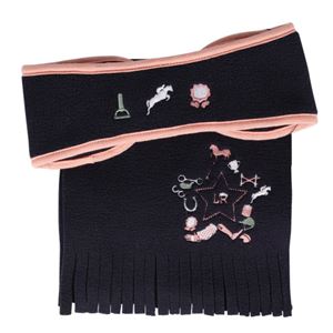 Pony Passion Headband & Scarf Set by Little Rider (Navy/Blush)
