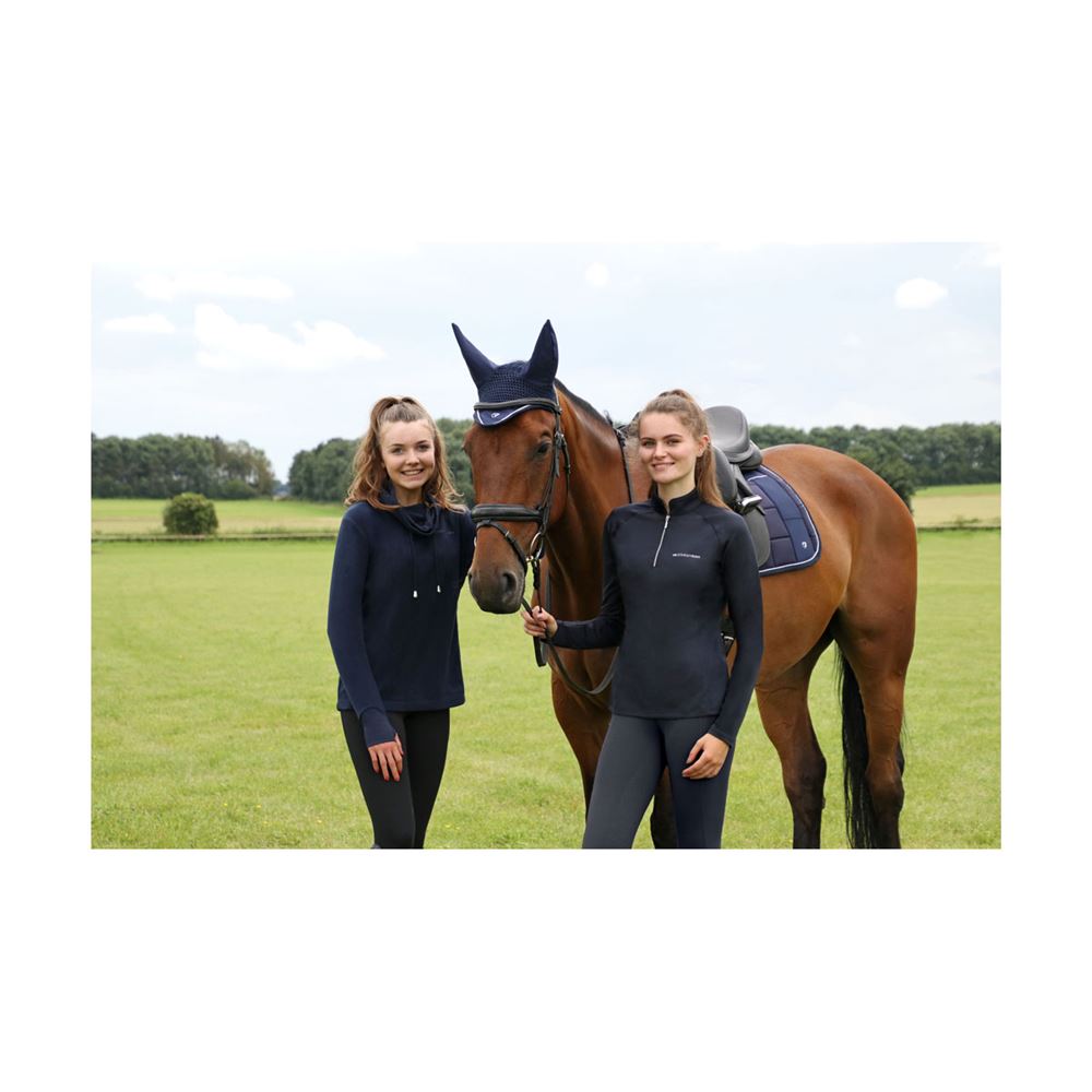 Hy Equestrian Synergy Fly Veil (Navy/Silver)