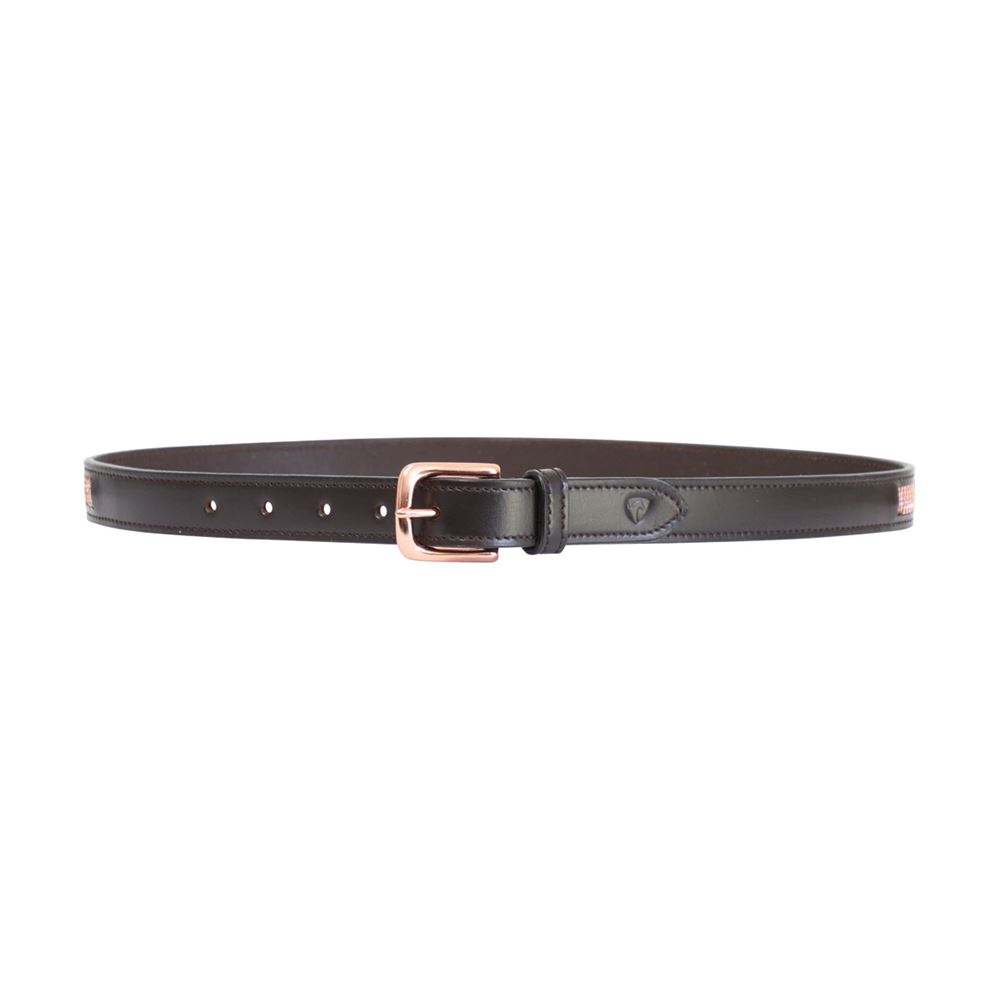 Hy Equestrian Rosciano Rose Gold Belt (Brown/Rose Gold)