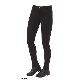 Dublin Supa-Fit Zip Up Knee Patch Jodhpurs (Black)
