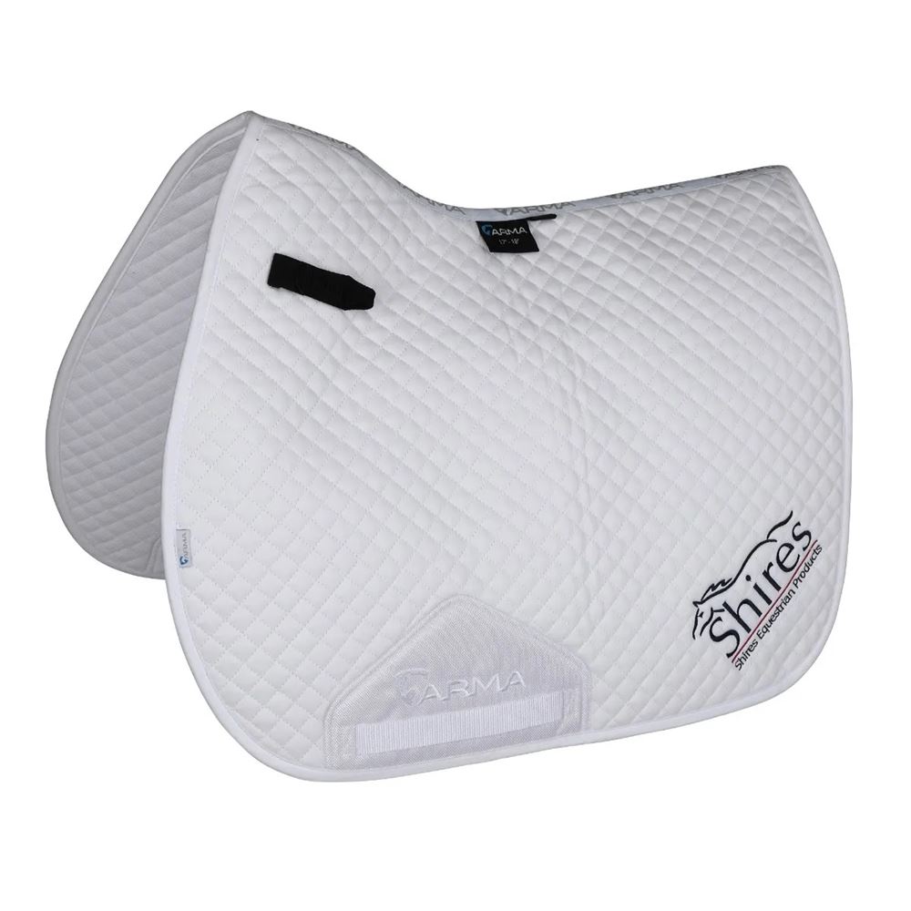 *barcodes* Shires Branded GP Saddlelcoth (White)
