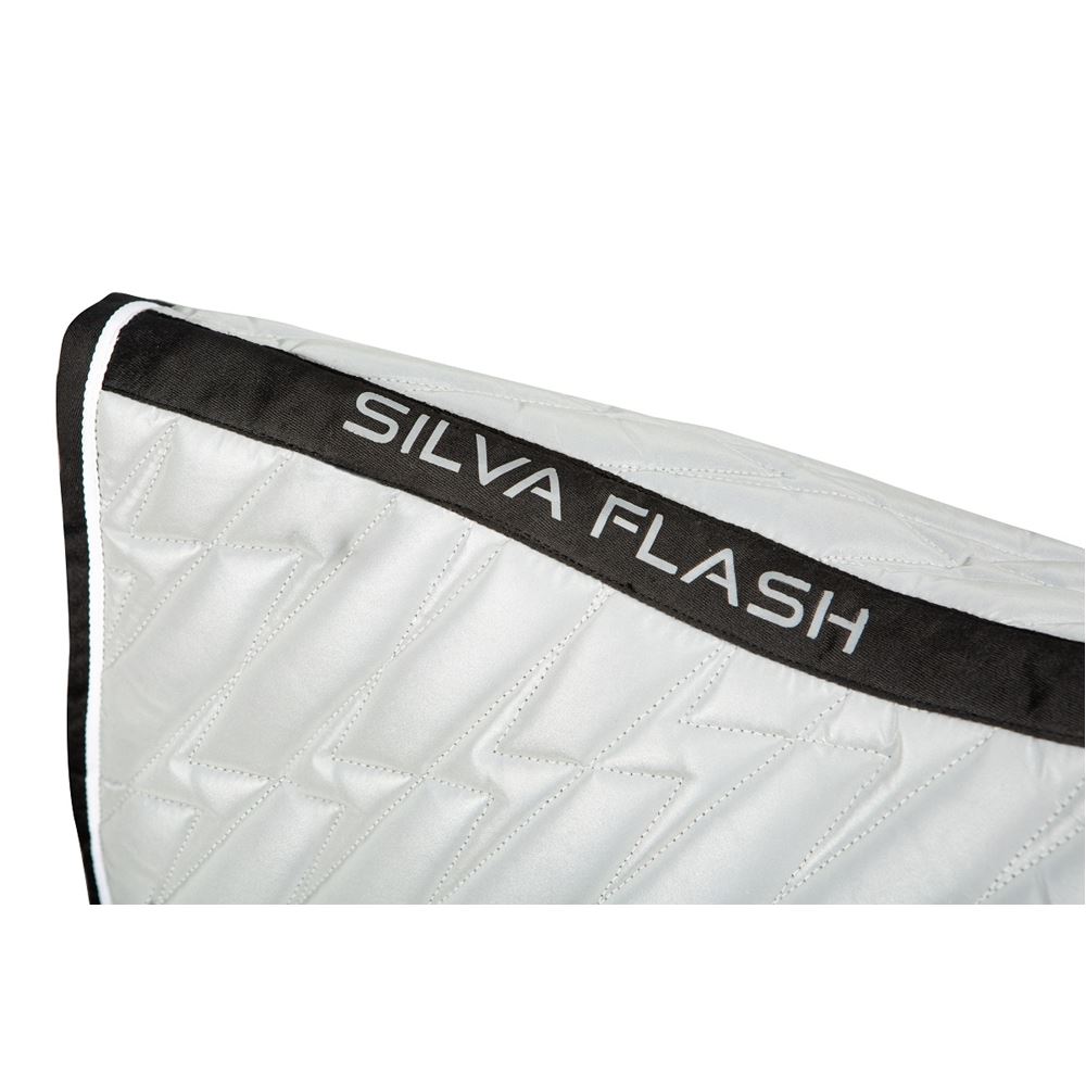 Hy Equestrian Silva Flash Reflective Saddle Pad (Black/Reflective Silver)
