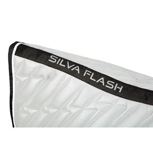 Hy Equestrian Silva Flash Reflective Saddle Pad (Black/Reflective Silver)
